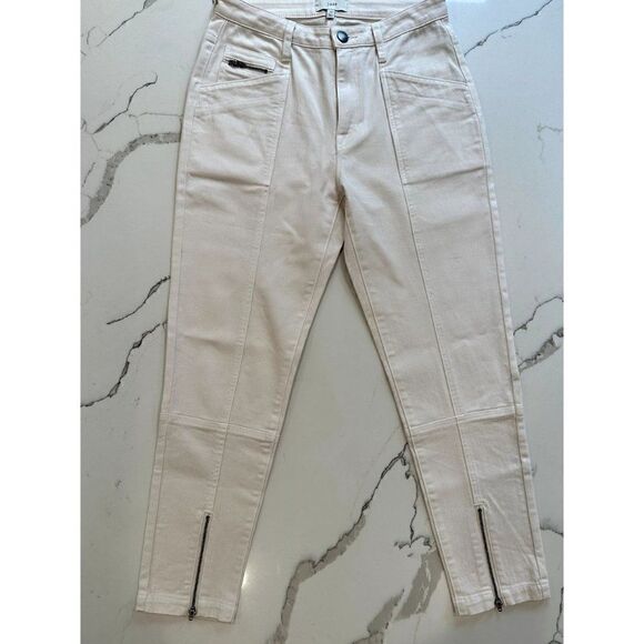 Joie Emersyn Utilitarian Jeans in White Sand Size 27 - Picture 4 of 5